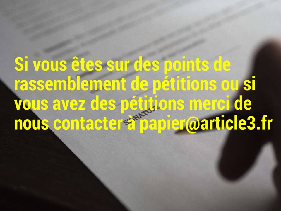 Pétition papier