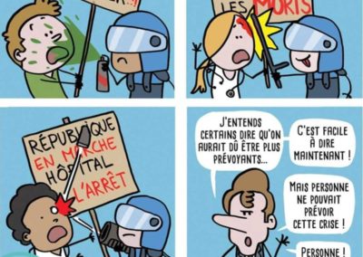 macron et repression du personnel hospitalier